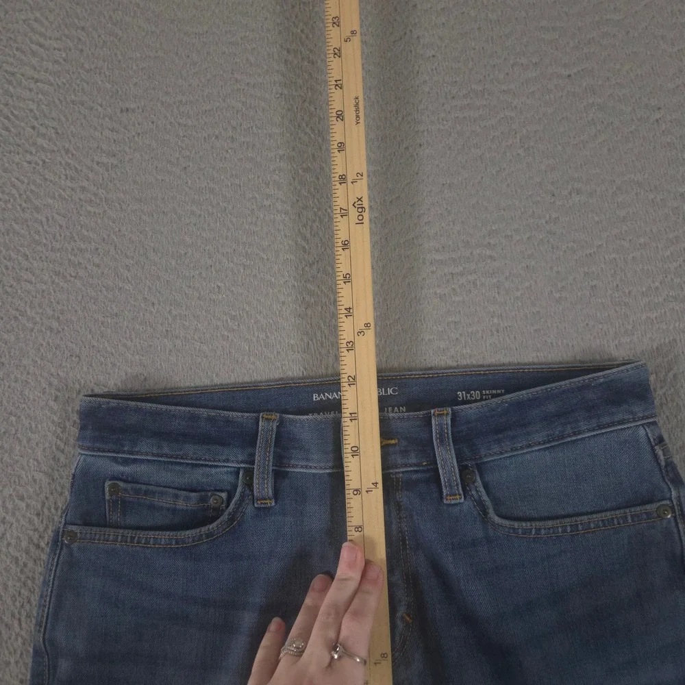 Banana Republic Jeans Mens 31x30 Blue Skinny Fit Travel Stretch Denim Slim Leg